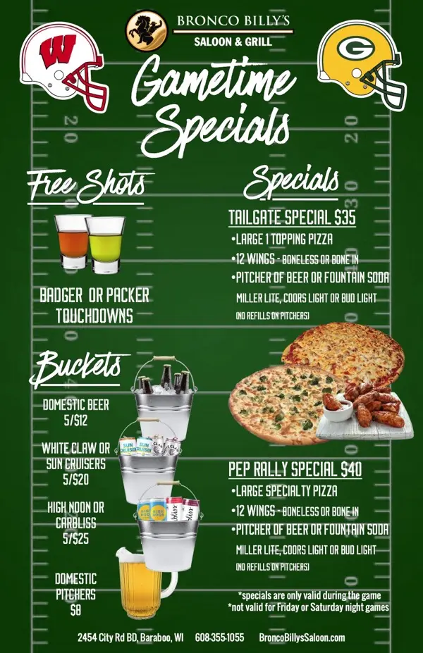 Football Game Specials