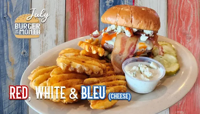 Red, White & Bleu Cheese Burger